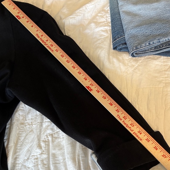 Vintage Black Wool Floral Trench Duster/Trench Coat - Picture 8 of 10